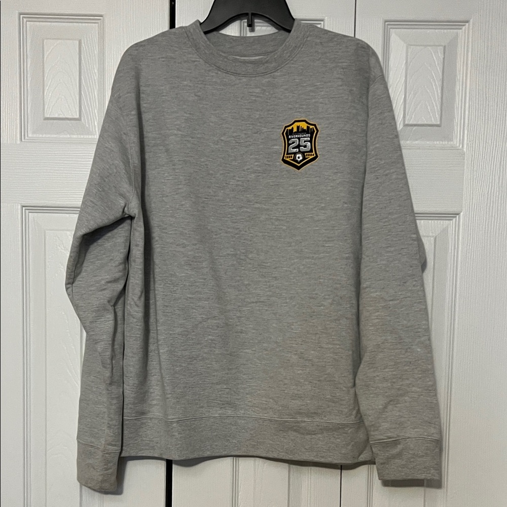 Riverhounds SC - 25th Anniversary Gray Crewneck Sweatshirt